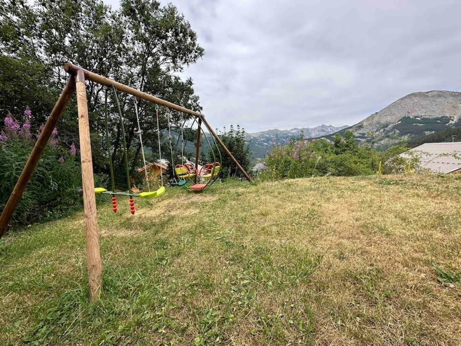 Chalet D'Architecte Avec Vue Panoramique Allos Exterior photo