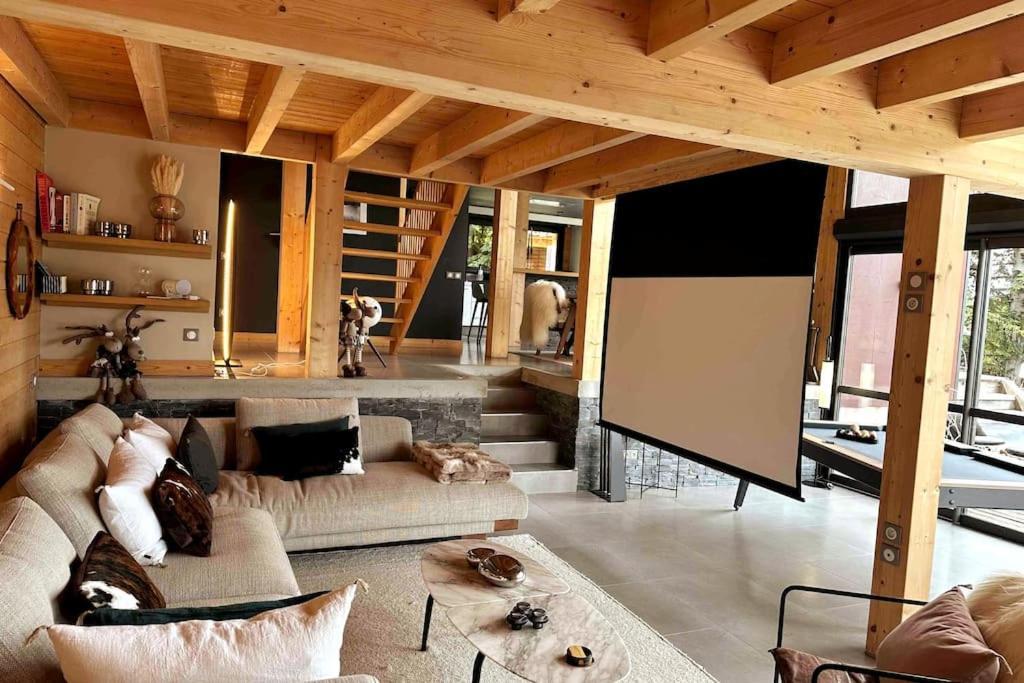 Chalet D'Architecte Avec Vue Panoramique Allos Exterior photo